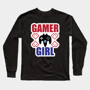 Gamer Girl Design for Gamers and Gaming Lovers Long Sleeve T-Shirt